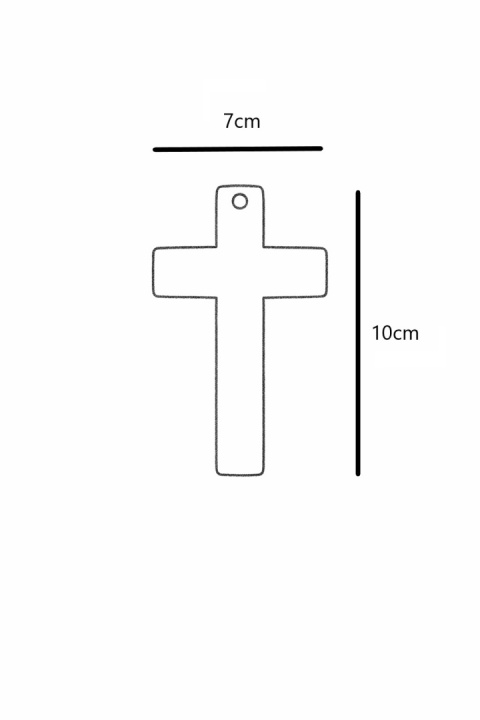 krzyż dekoracyjny na ścianę 10 cm