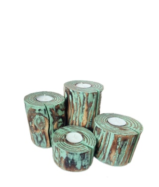 Świecznik drewniany na tealight, handmade