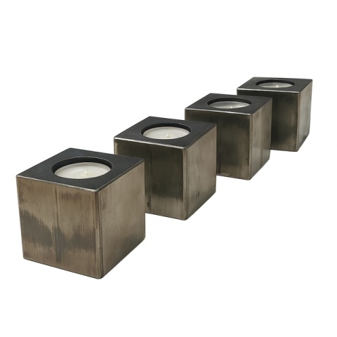 świecznik surowa stal stal metal świeczki