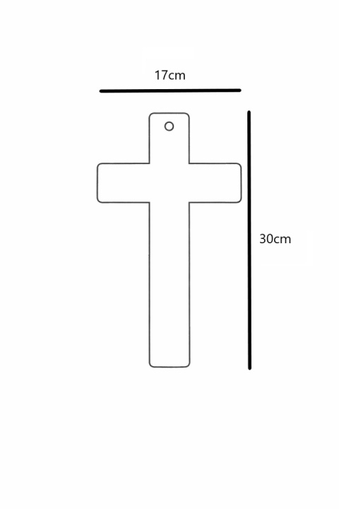 krzyż na ścianę duży 30 cm