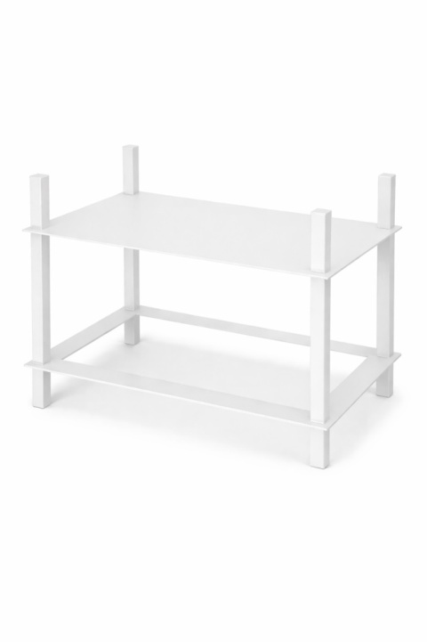 biały minimalistyczny kwietnik do wnętrza