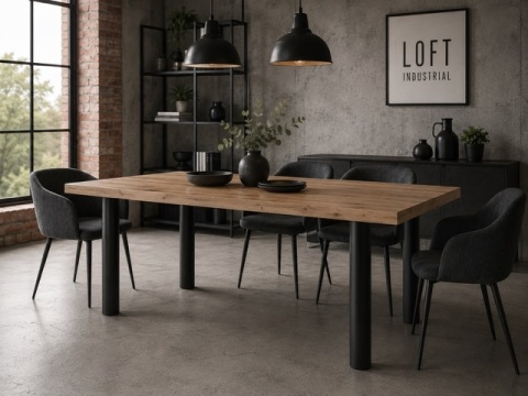 solidna metalowa noga do blatu drewnianego