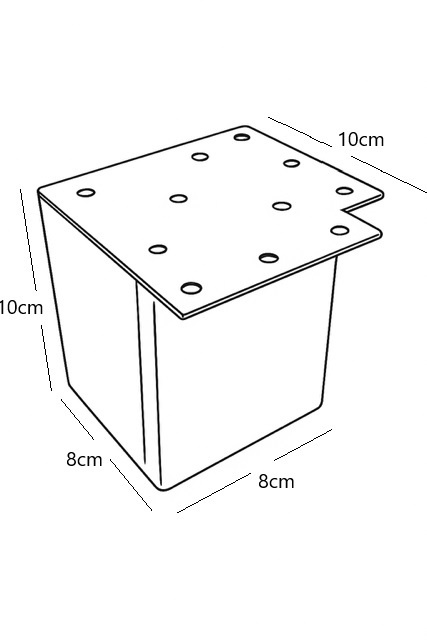 noga do szafki minimalistyczna do salonu loft