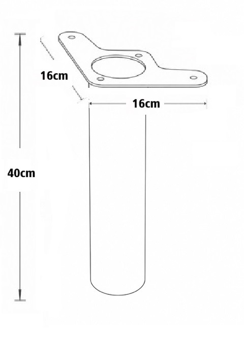 nóżka do stolika kawowego 40 cm salon design