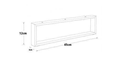 ramki z profila stalowego 60 x 20 o wymiach 45x12cm