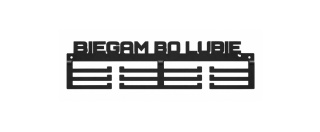 Wieszak na Medale Biegam bo lubię 40cm