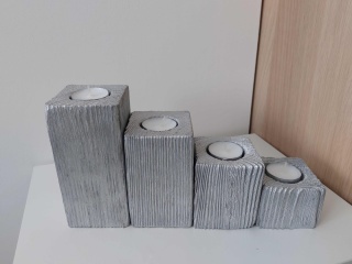 Świecznik drewniany na tealight, handmade