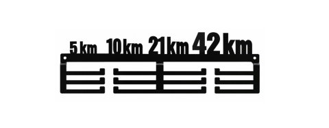 czarny wieszak dla biegacza 5 10 21 i 42 km solidny