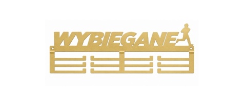 złoty wieszak na medale wybiegane dla biegacza