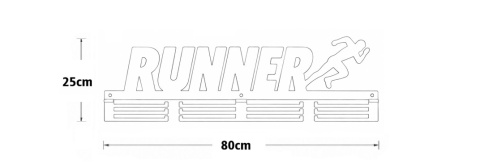 wieszak na medale 80 cm runner wymiary