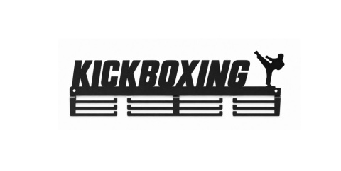 wieszak na medale czarny mat kickboxing