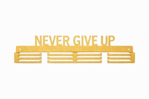dekoracja glamour do pkoju never give up 62cm