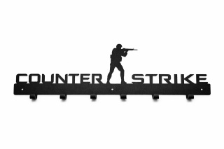 Wieszak na ubrania do przedpokoju metalowy Counter Strike 64cm