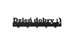 Wieszak na ubrania do przedpokoju metalowy Dzień dobry 54cm