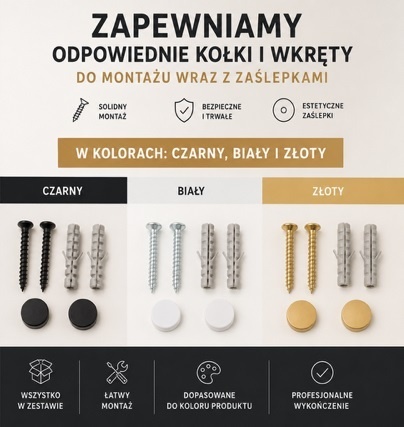 zaślepki dekoracyjne maskujące na ścianę