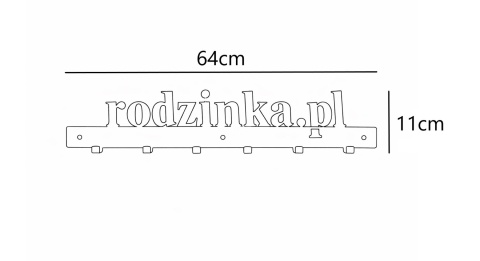 Wieszak na ubrania do przedpokoju metalowy Rodzinka czarny