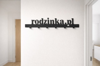 Wieszak na ubrania do przedpokoju metalowy Rodzinka PL 64cm