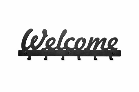 Wieszak na ubrania do przedpokoju metalowy Welcome 64cm